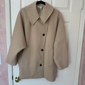 BNWT Commense Button-up Coat Jacket | Beige Khaki | Size Small